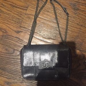 Chanel  Flapbag Python/ Jupiter Silver